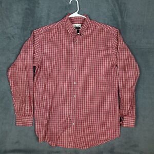 Wrangler Riata Shirt Mens Large Red Plaid Button Up Long Sleeve Casual Western